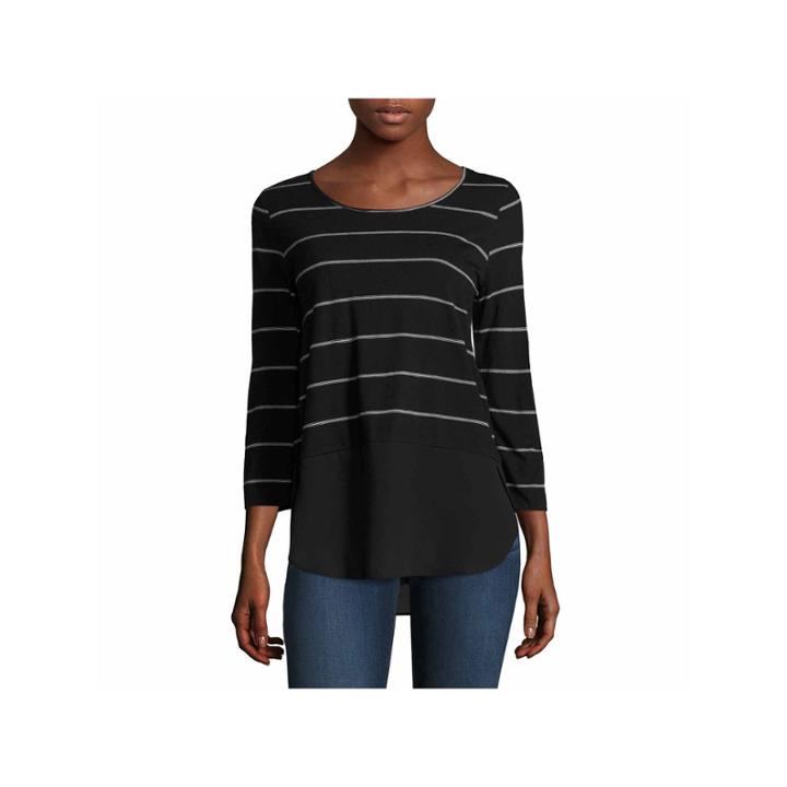 A.n.a 3/4 Sleeve Scoop Neck T-shirt-talls