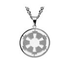 Star Wars Death Star Symbol Mens Stainless Steel Pendant Necklace
