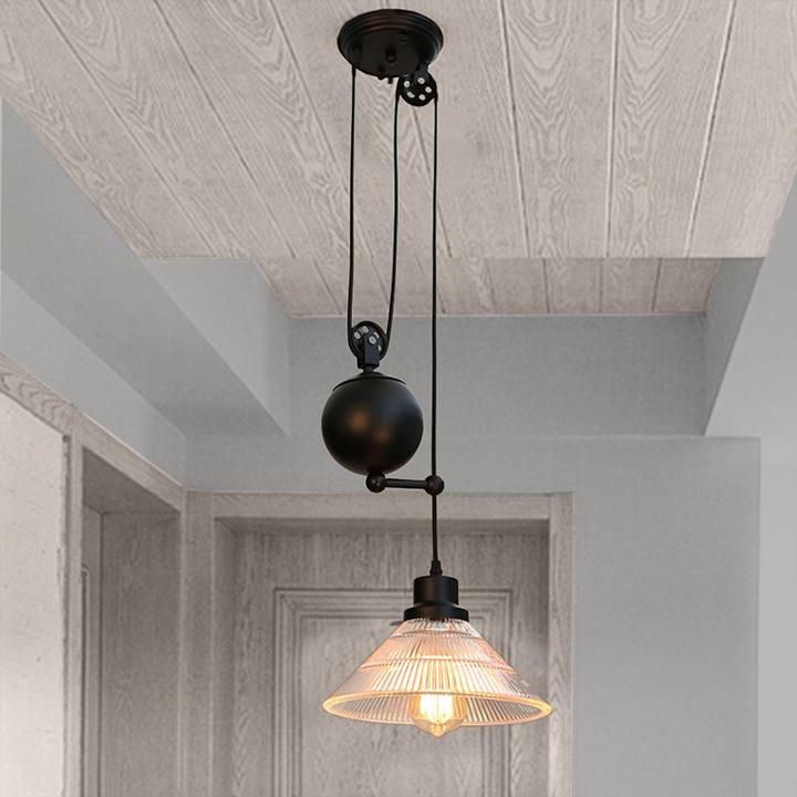 Rinchix 1-light Glass Shaded Pendant Edison Bulb Included