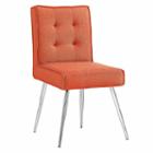 Astra Orange 2-pack Tufted Fabric Slipper Chair