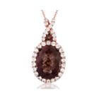 Limited Quantities Le Vian Grand Sample Sale Genuine Brown Quartz And White Topaz Pendant Necklace