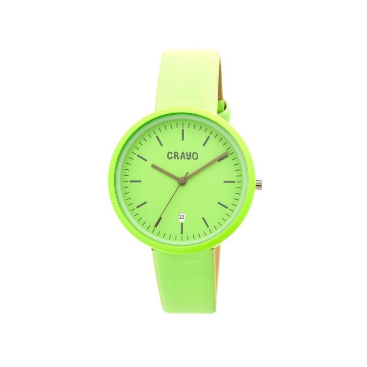Crayo Womens Easy Mint Leather-band Watch With Date Cracr2406