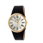 Simplify Mens The 2000 Gold With Silver Dial Black Leather-band Watch Sim2003