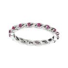 Personally Stackable Lab-created Ruby Twisted Eternity Ring