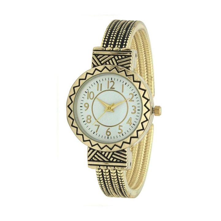 Olivia Pratt Womens Gold Tone Strap Watch-a917604gold