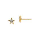 Diamond Accent 14k Yellow Gold Star Earrings