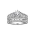 1 Ct. T.w. Diamond 14k White Gold Ring Bridal Ring Set