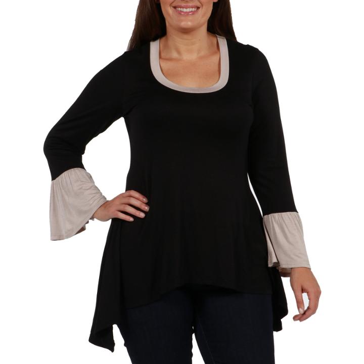 24/7 Comfort Apparel Pebble Beach Tunic Top - Plus