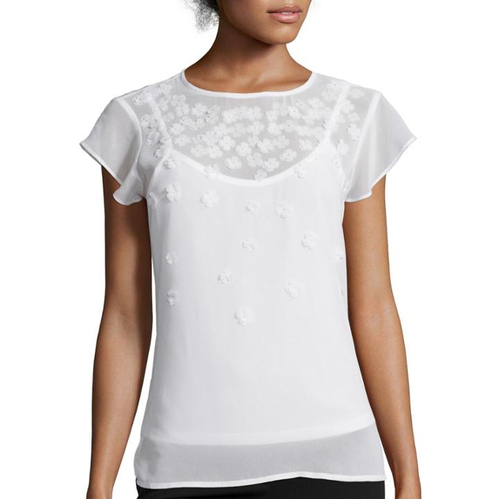 Liz Claiborne3d Floral Blouse - Tall