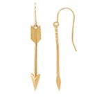 Limited Quantities! 10k Gold Arrow Drop Earrings