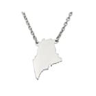 Personalized Sterling Silver Maine Pendant Necklace