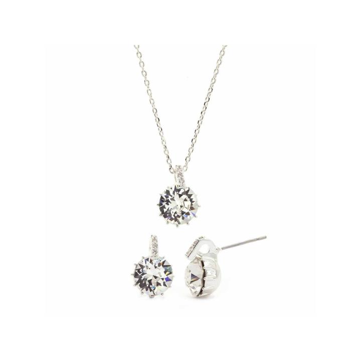 City X City 2-pc. White Crystal Jewelry Set