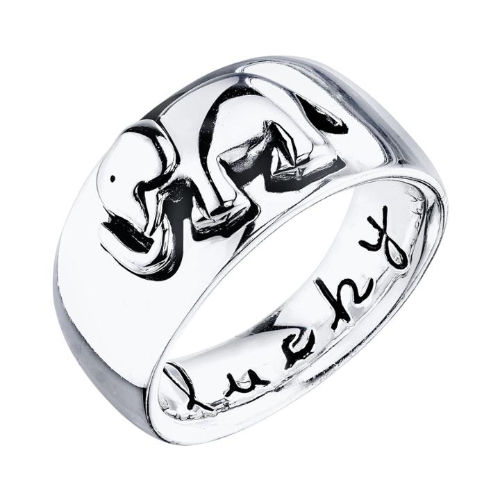 Inspired Moments™ Sterling Silver Elephant Ring