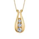 Sirena Womens 1/3 Ct. T.w. Genuine White Diamond 14k Gold Pendant Necklace