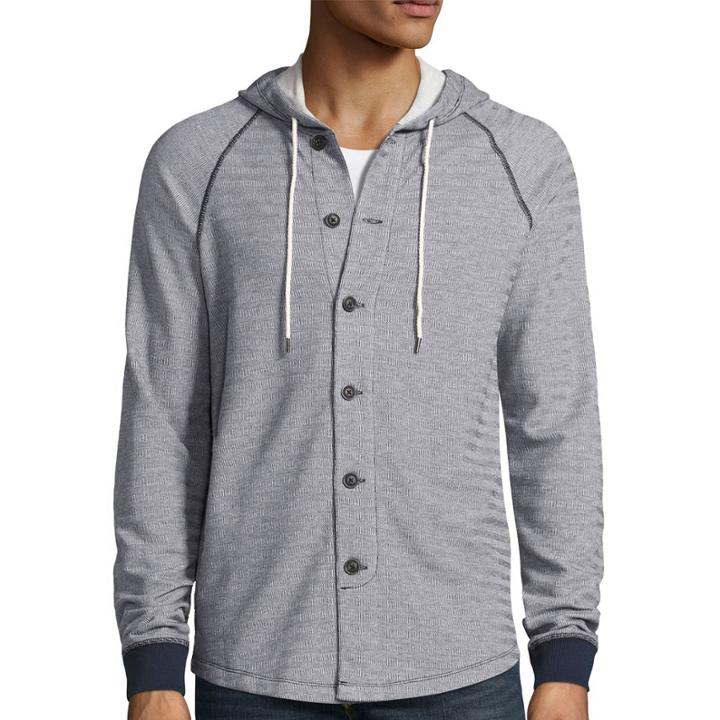 Union Bay Long-sleeve Monroe Button-front French Terry Hoodie