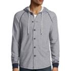 Union Bay Long-sleeve Monroe Button-front French Terry Hoodie