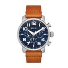 Relic Mens Brown Strap Watch-zr15885