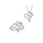 Hallmark Diamonds Womens 2-pc. 1/10 Ct. T.w. White Diamond Sterling Silver Jewelry Set