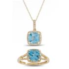 Womens 2-pc. 1/4 Ct. T.w. Blue Blue Topaz 10k Gold Jewelry Set