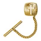 Gold-plated Cross Starburst Tie Tack