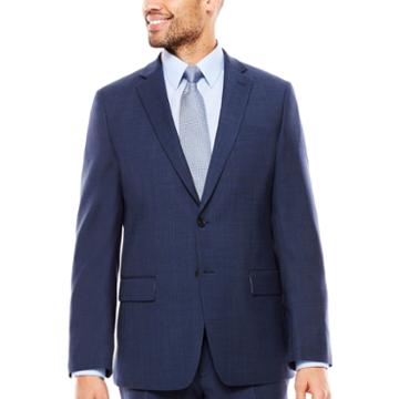 Claiborne Plaid Slim Fit Stretch Suit Jacket-slim