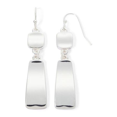 Liz Claiborne Silver-tone Double-drop Earrings