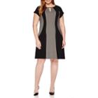 Studio 1 Short-sleeve Colorblock Sheath Dress - Plus