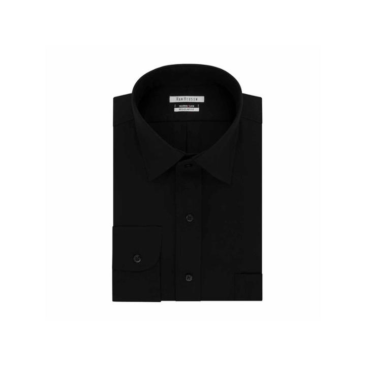 Van Heusen Easy-care Magnaclick Long Sleeve Twill Dress Shirt