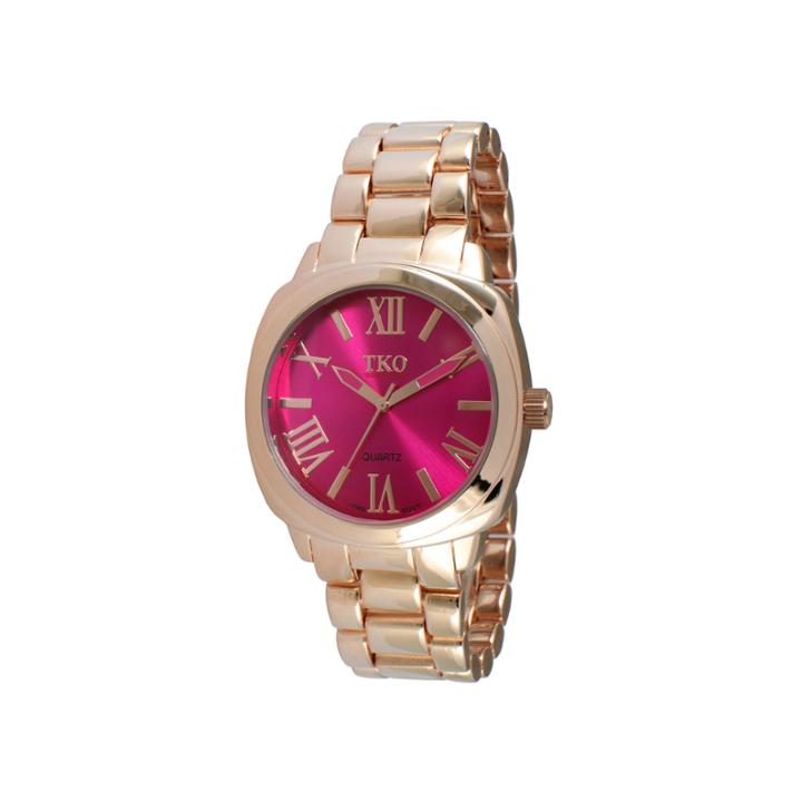 Tko Orlogi Womens Pink Dial Boyfriend Bracelet Watch