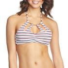 Arizona Stripe High Neck Swimsuit Top-juniors