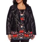 Bisou Bisou Moto Pleather Jacket - Plus