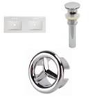 59-in. W 3h4-in. Ceramic Top Set In White Color -overflow Drain Incl.
