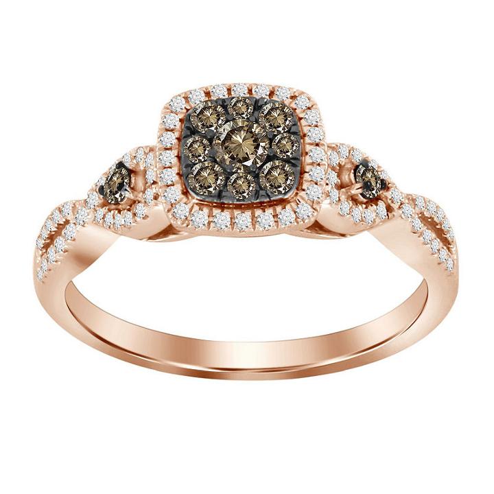 Womens 1/2 Ct. T.w. White Diamond 14k Gold 3-stone Ring