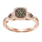 Womens 1/2 Ct. T.w. White Diamond 14k Gold 3-stone Ring