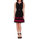 Alyx Sleeveless Colorblock Belted Fit-and-flare Dress - Petite