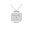 Personalized Sterling Silver 20mm Couple's Name Pendant Necklace