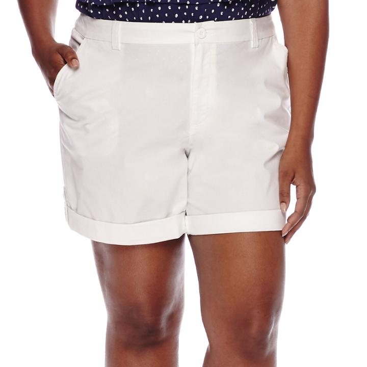 Liz Claiborne Roll-cuff Shorts - Plus