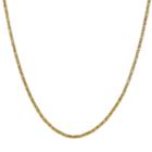 14k Gold Solid Byzantine 18 Inch Chain Necklace