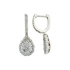 1 Ct. T.w. Diamond 14k White Gold Pear-shaped Earrings