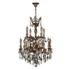 Versailles Collection 12 Light 2-tier Antique Bronze Finish And Golden Teak Crystal Chandelier