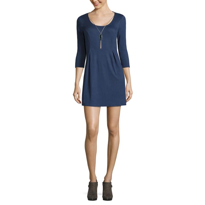 Love Reigns 3/4 Sleeve A-line Dress-juniors