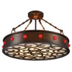 Bastille Collection 6 Light Antique Bronze Finishwith Faux Alabaster Diffuser