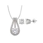 Womens 3-pc. 5 Ct. T.w. Cubic Zirconia Sterling Silver Jewelry Set