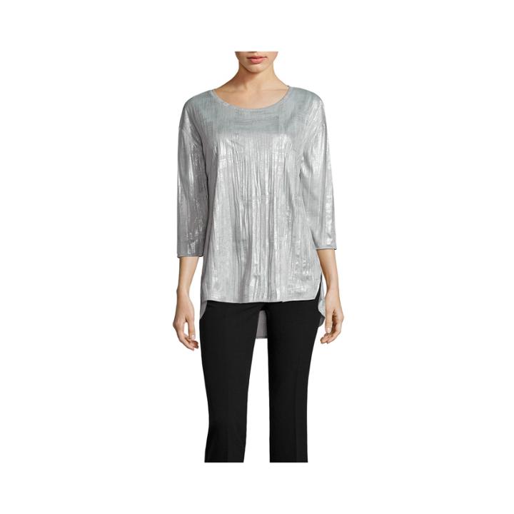 Worthington Edition 3/4 Sleeve Side Slit Top
