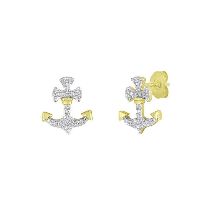 1/10 Ct. T.w. Diamond Anchor Earrings