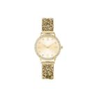 Geneva Womens Gold Tone Strap Watch-pts3045gd
