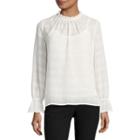 Liz Claiborne Long Sleeve Woven Blouse - Tall