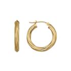 Infinite Gold&trade; 14k Yellow Gold Twist Hoop Earrings