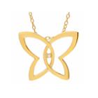 Womens 16 Inch Diamond Accent White Diamond 14k Gold Over Silver Link Necklace