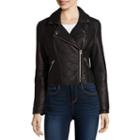 Belle + Sky&trade; Faux-leather Moto Jacket